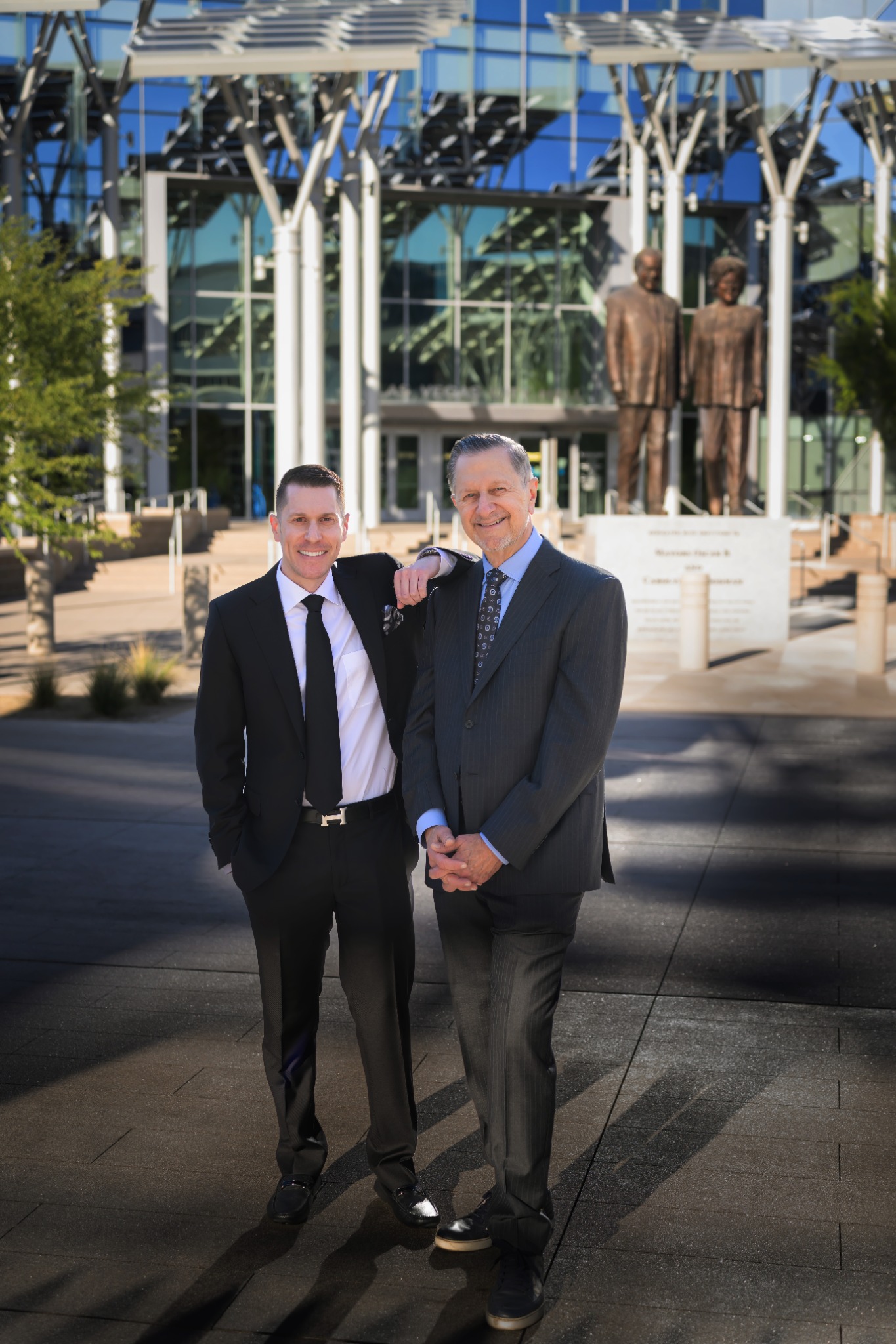Russell and Tom Letizia outside Las Vegas City Hall